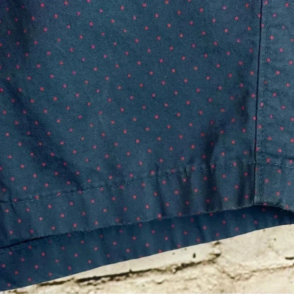 J. Crew Club Men's Size 38 Shorts Navy Blue Red Pin Dots F8717 100% Cotton